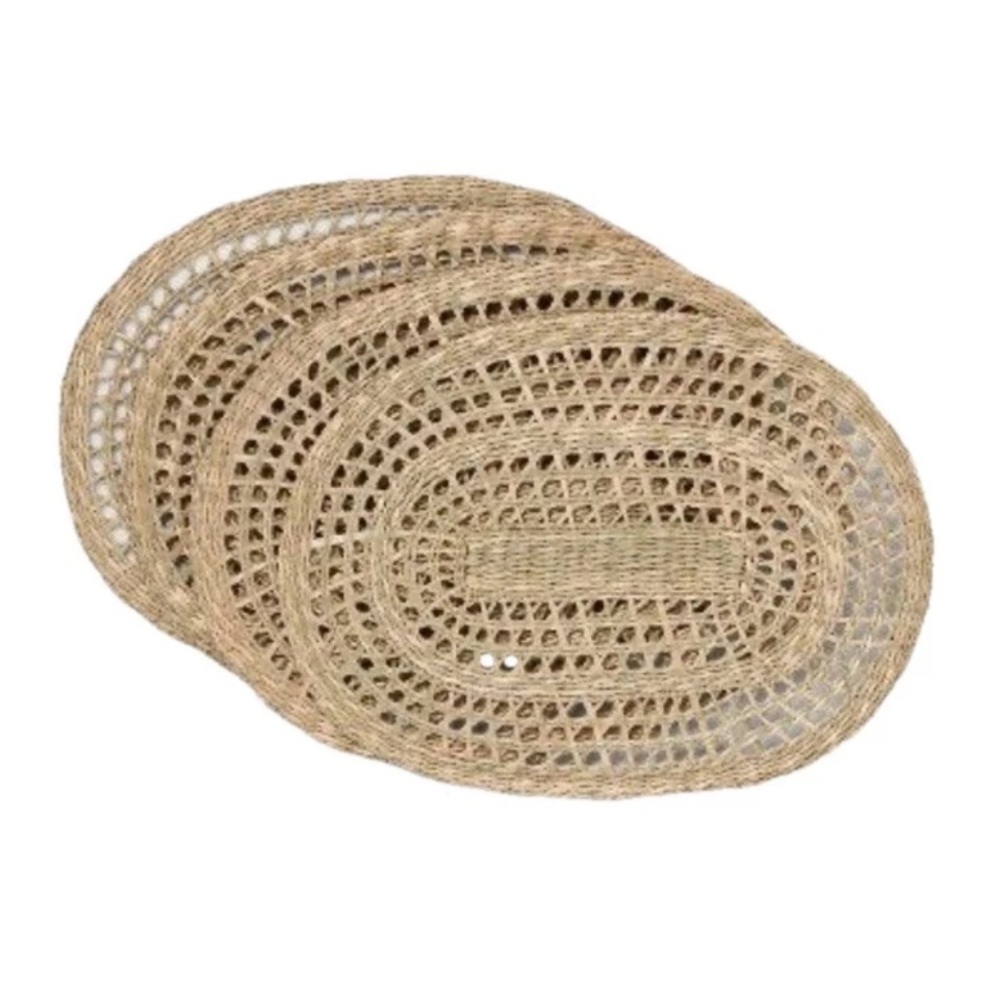 Target Threshold Studio McGee Seagrass Oval Placemats Set of 4